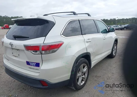 2014 Toyota Highlander Limited V6 from USA, damaged, VIN 5TDDKRFH6ES059541